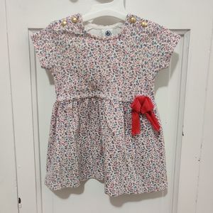Floral baby girl dress size 12m petit bateau